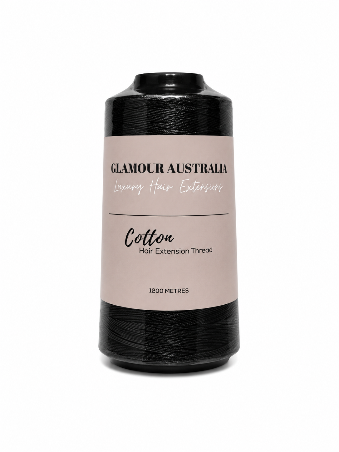 1200m Cotton Hair Extension Thread — #1 Black