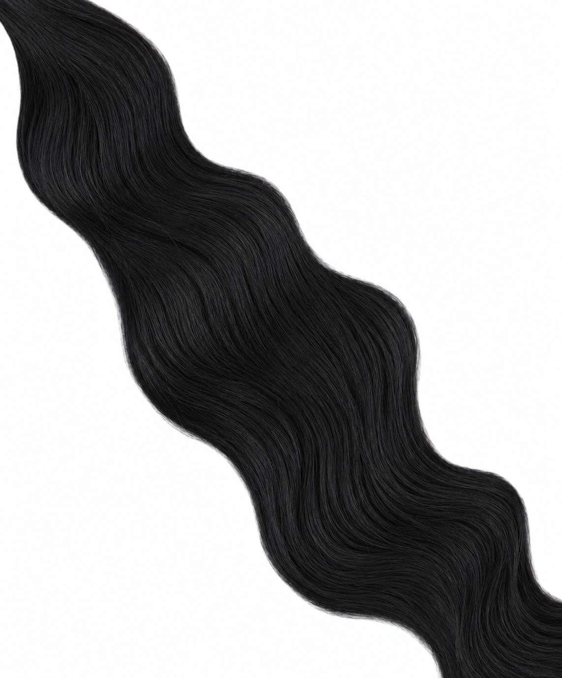 Invisible Weft Extensions — #1 Black | 22 inch | 50g