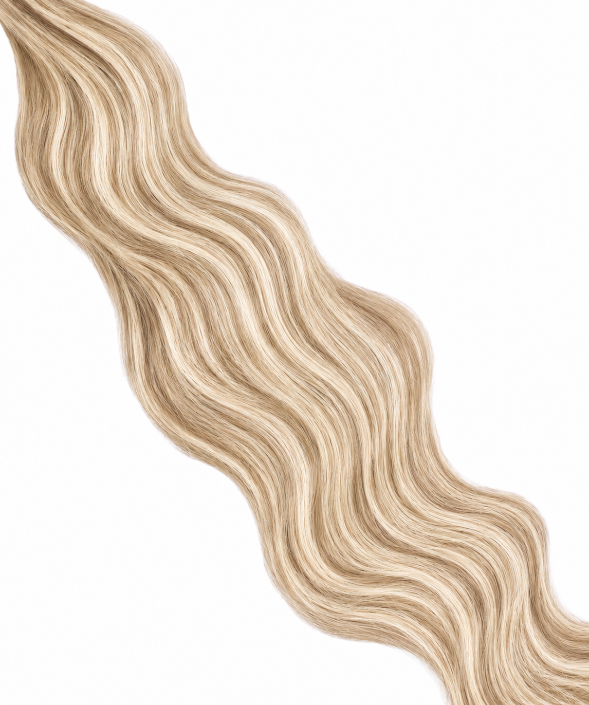 Invisible Weft Extensions — #24/#18 Foiled Creamy Honey Glow | 22 inch | 50g