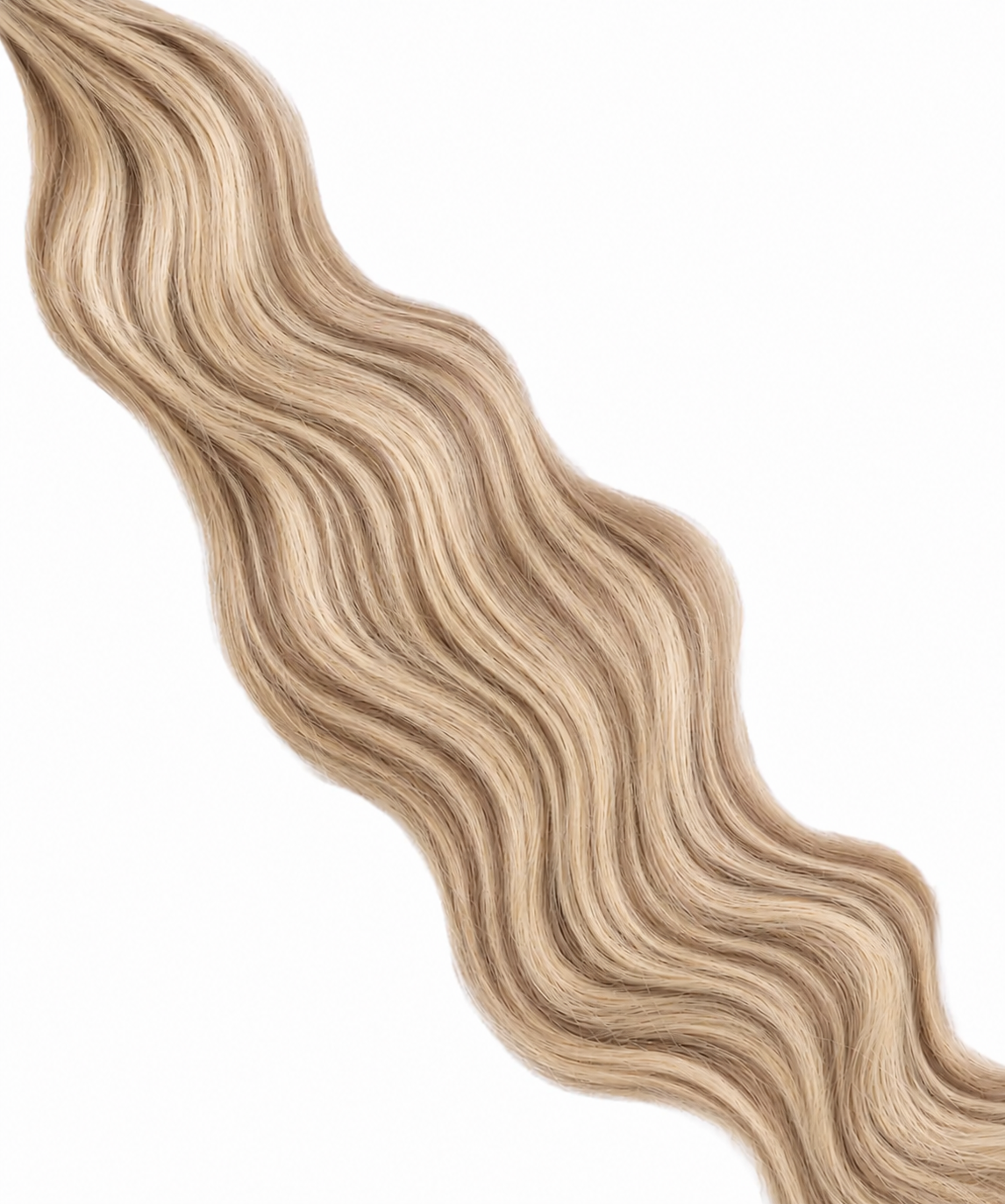 Invisible Weft Extensions — #24/#8 Foiled Buttermilk Mocha | 22 inch | 50g