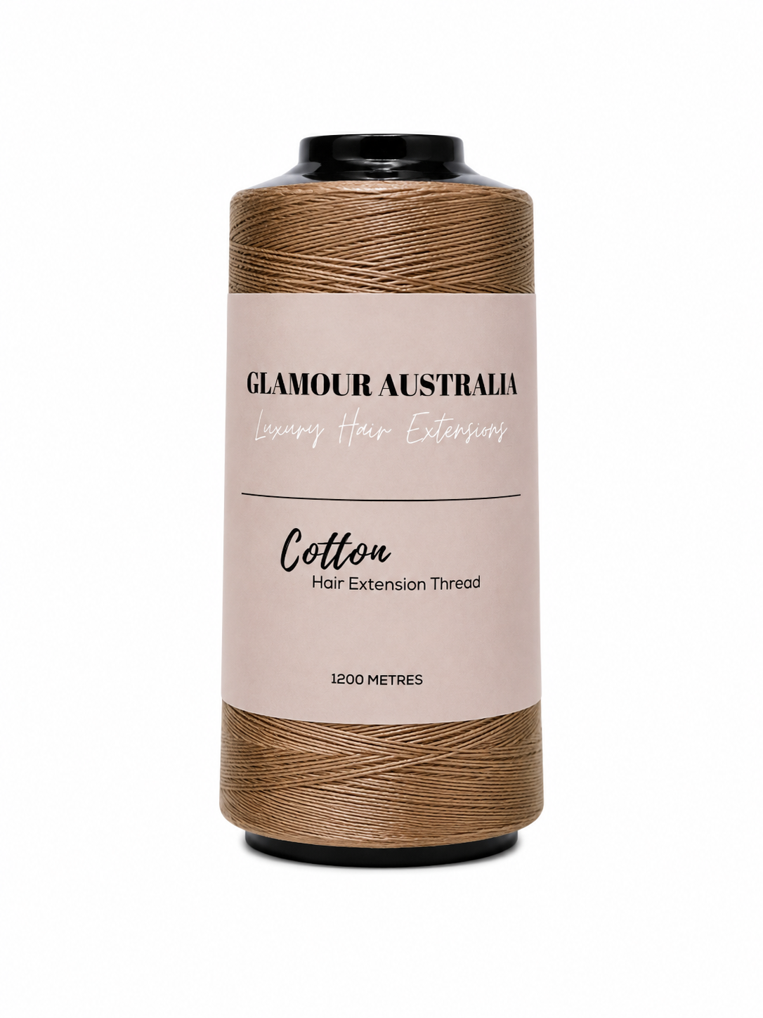 1200m Cotton Hair Extension Thread — #8 Light Brown