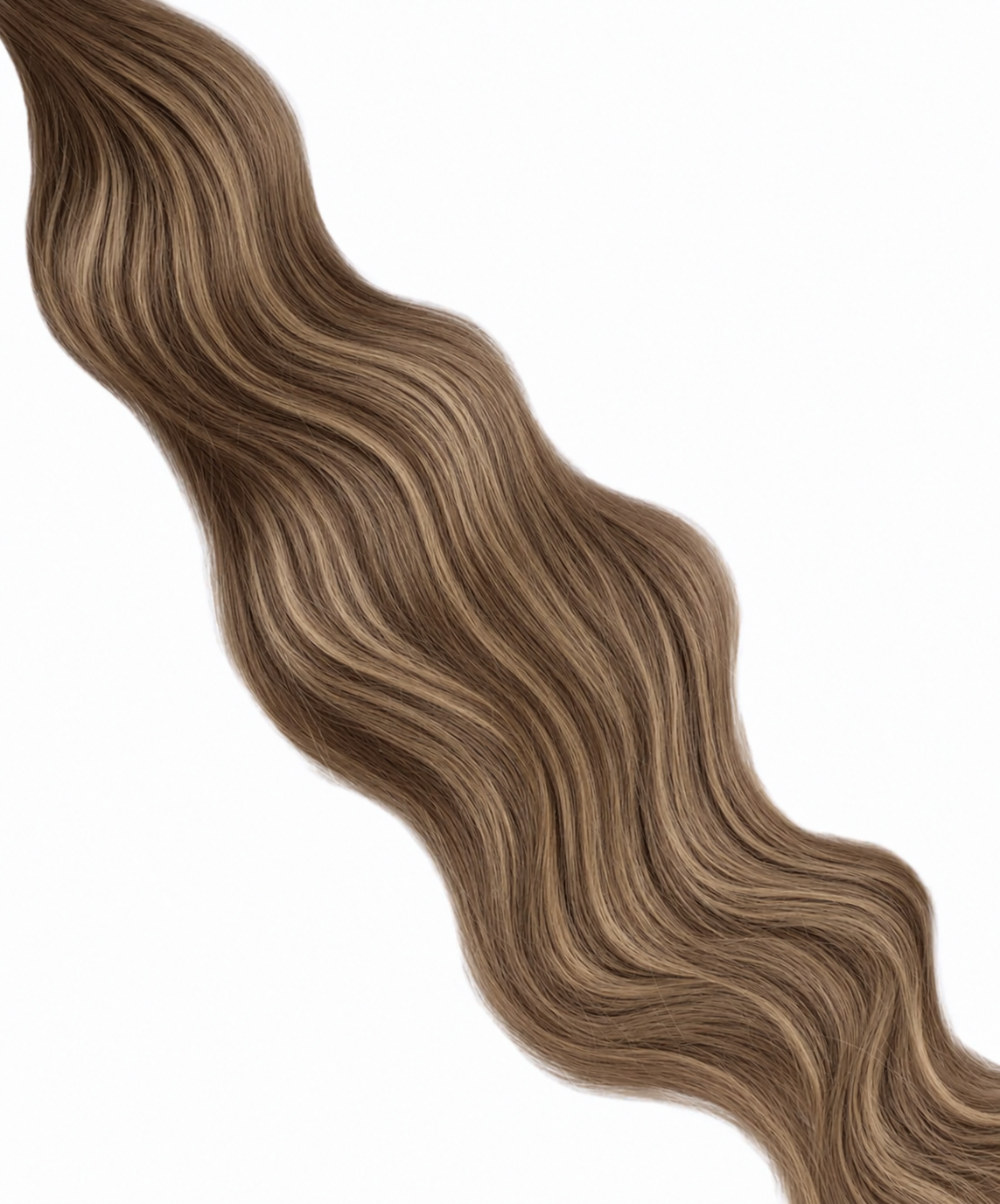 Invisible Weft Extensions — #8/#18 Honey Drift Brunette Mix | 22 inch | 50g